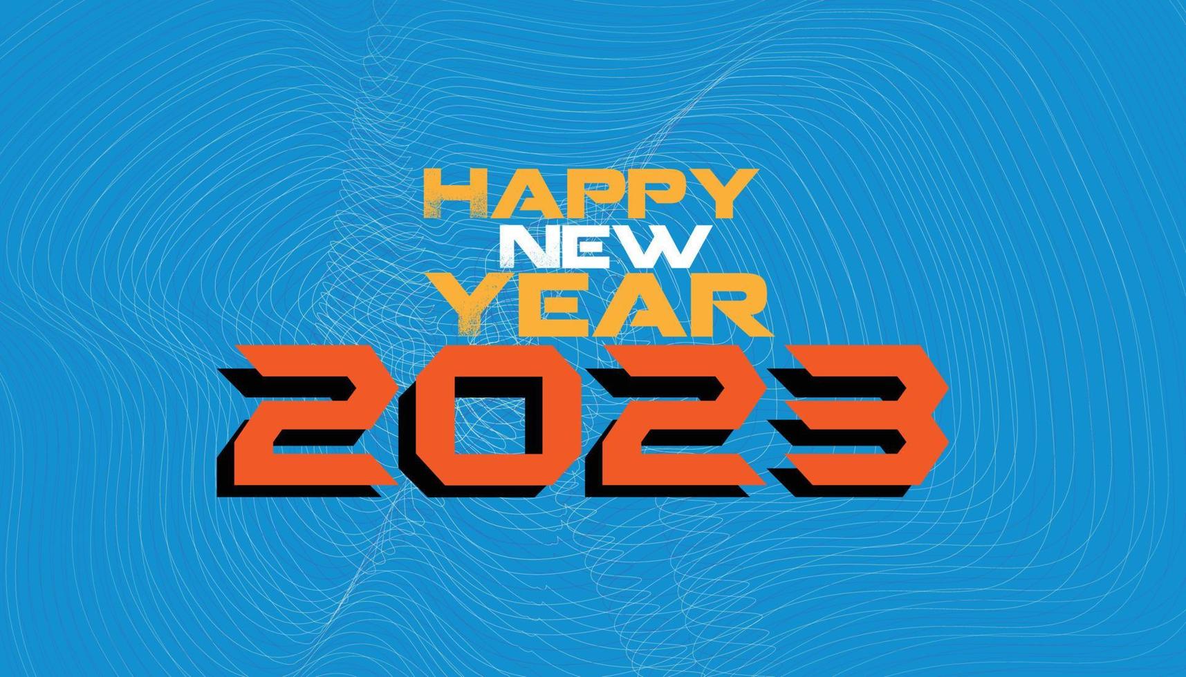 gelukkig nieuw jaar 2023 achtergrond ontwerp vector