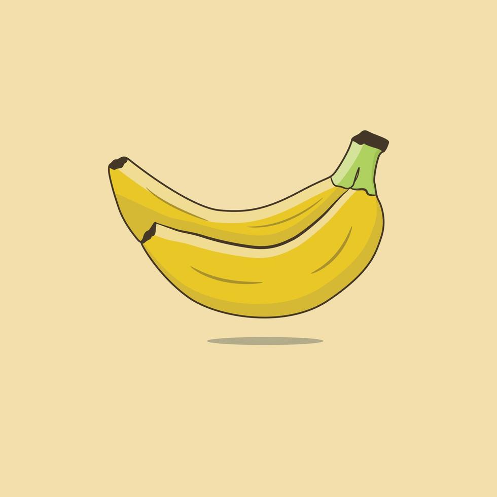 banaan illustratie, banaan fruit tekenfilm vector icoon illustratie