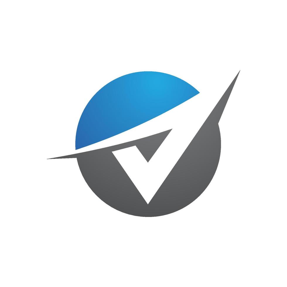 v brief logo sjabloon vector