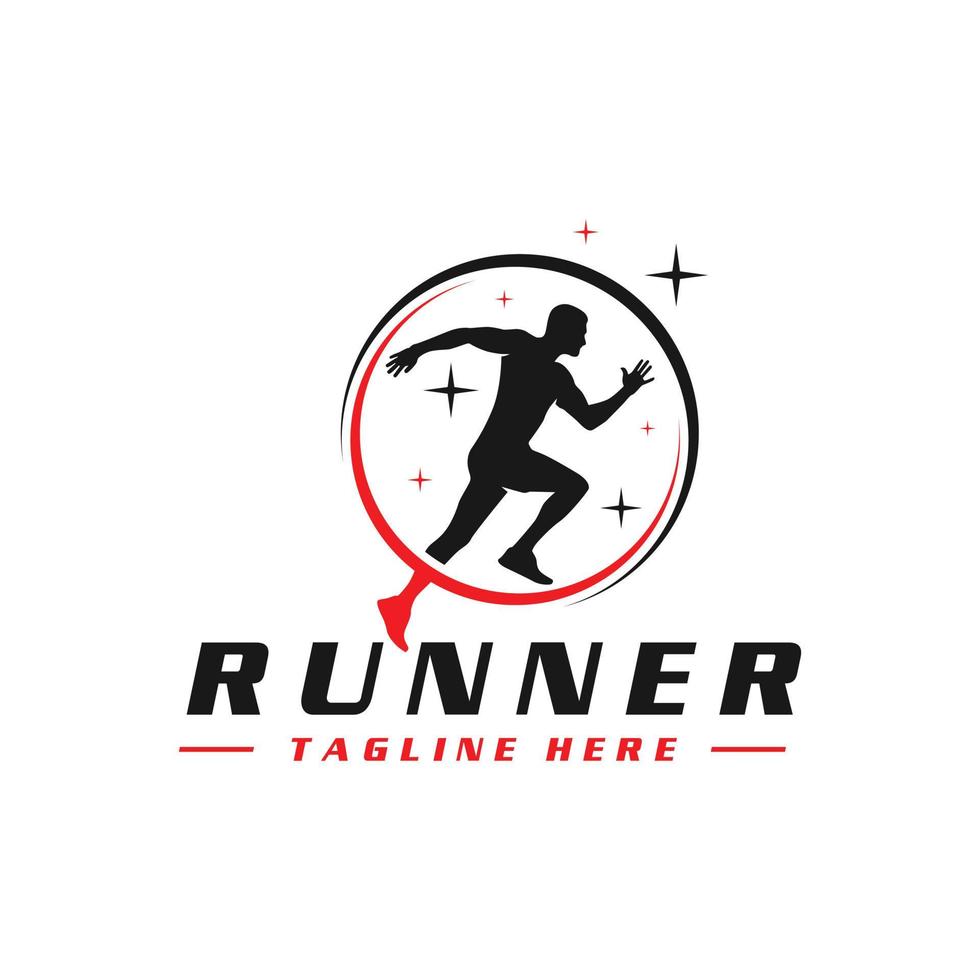 rennen sport vector illustratie logo ontwerp