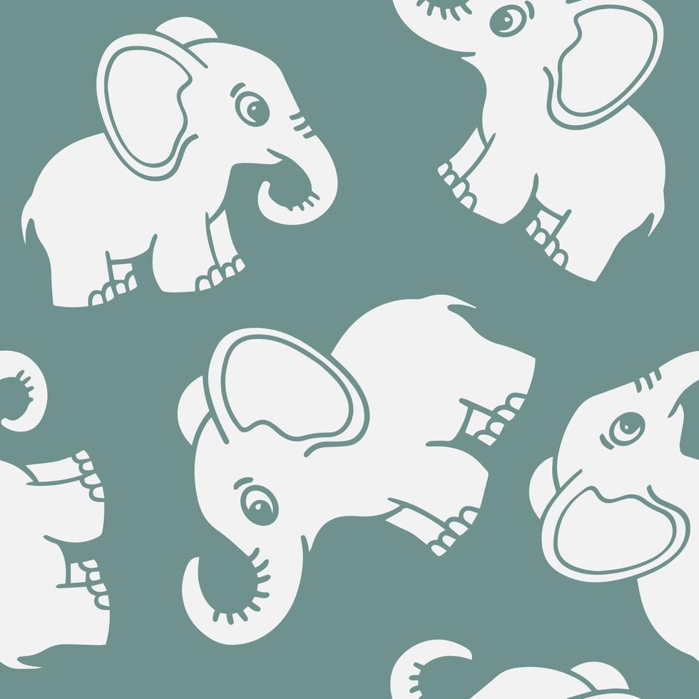 schattig tekenfilm olifant naadloos vector illustratie patroon achtergrond ontwerp voor gebruik textiel allemaal over- kleding stof afdrukken omhulsel papier en anderen.