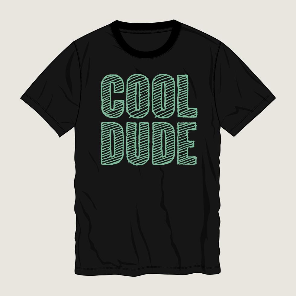 coole kerel typografie t-shirt ontwerp klaar om af te drukken. moderne, belettering t-shirt vectorillustratie geïsoleerd op zwarte sjabloonweergave. vector