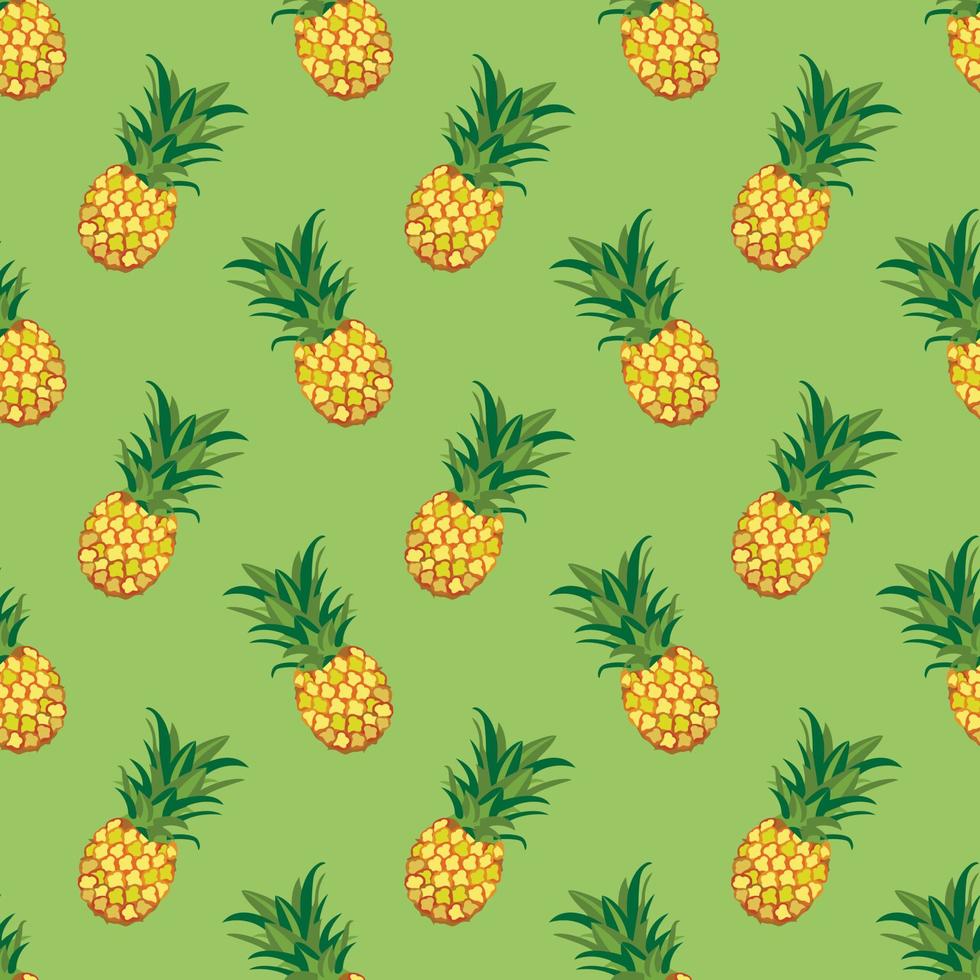 ananas fruit naadloos vector patroon achtergrond. ontwerp voor gebruik backdrop allemaal over- textiel kleding stof afdrukken omhulsel papier en anderen.