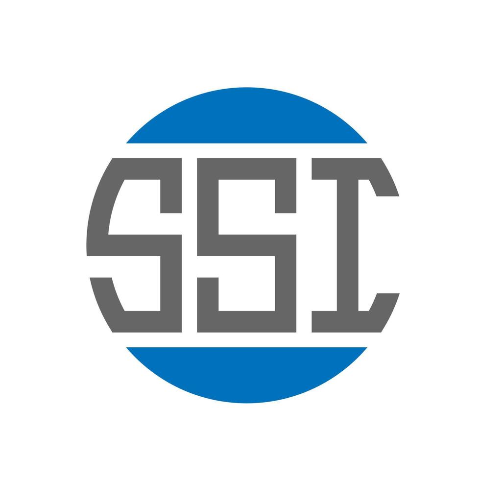 ssi brief logo ontwerp Aan wit achtergrond. ssi creatief initialen cirkel logo concept. ssi brief ontwerp. vector