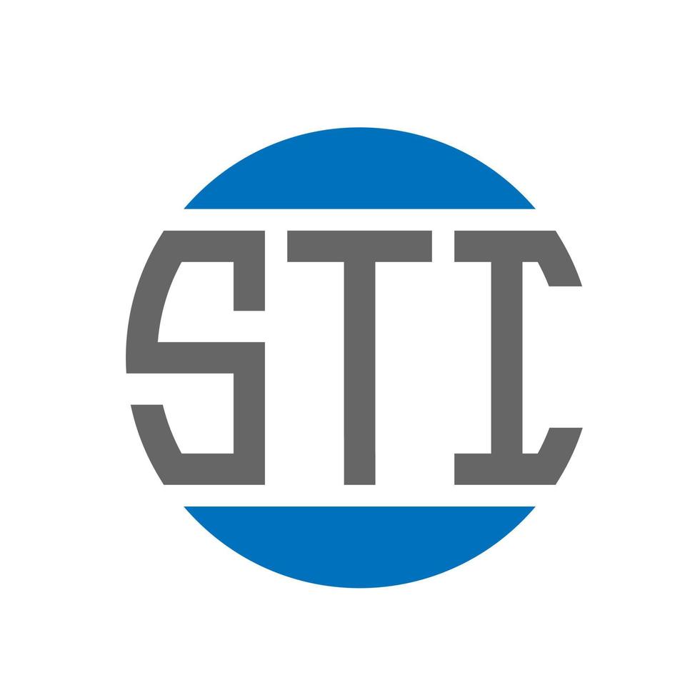 sti brief logo ontwerp Aan wit achtergrond. sti creatief initialen cirkel logo concept. sti brief ontwerp. vector