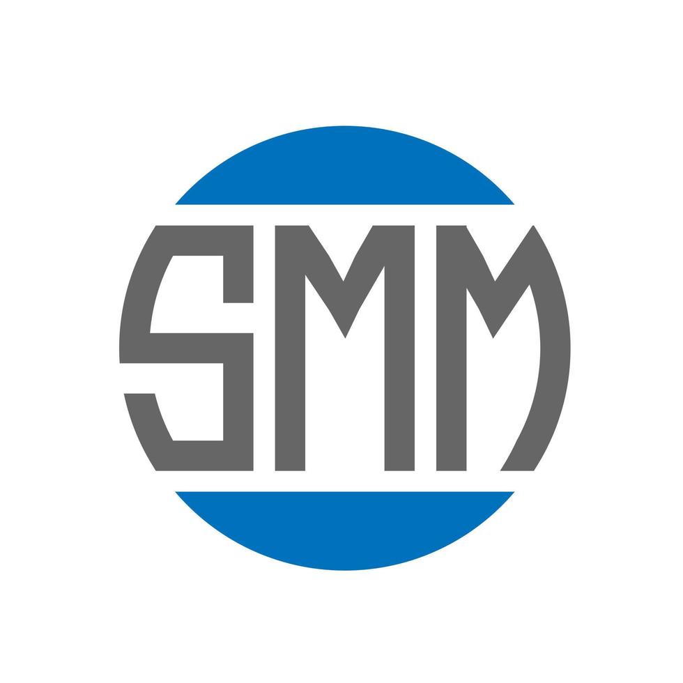 smm brief logo ontwerp Aan wit achtergrond. smm creatief initialen cirkel logo concept. smm brief ontwerp. vector