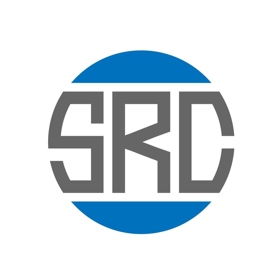 src brief logo ontwerp Aan wit achtergrond. src creatief initialen cirkel logo concept. src brief ontwerp. vector