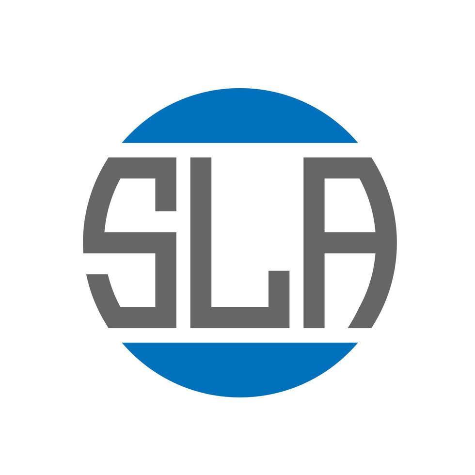 sla brief logo ontwerp Aan wit achtergrond. sla creatief initialen cirkel logo concept. sla brief ontwerp. vector