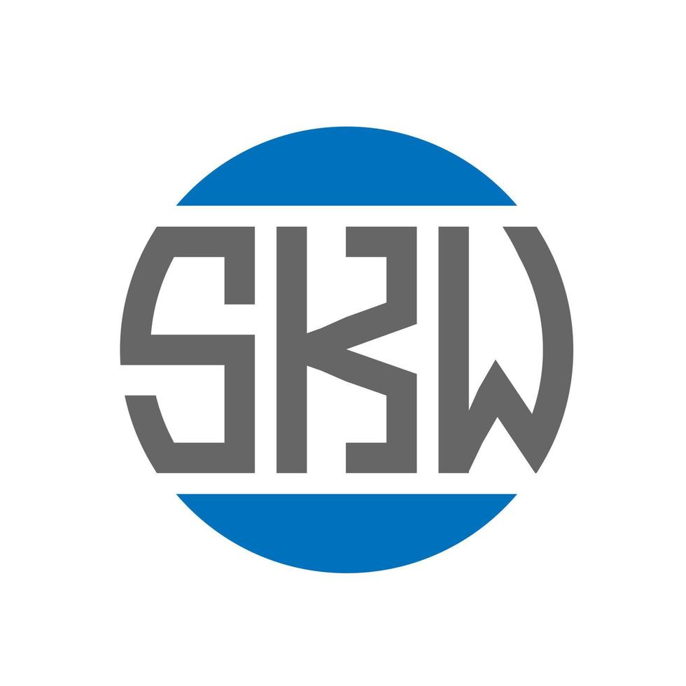 skw brief logo ontwerp Aan wit achtergrond. skw creatief initialen cirkel logo concept. skw brief ontwerp. vector