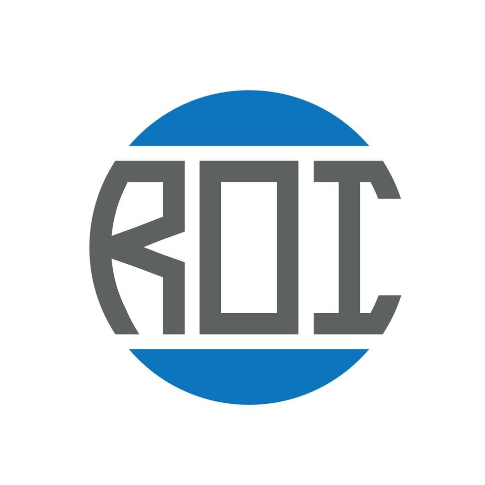 roi brief logo ontwerp Aan wit achtergrond. roi creatief initialen cirkel logo concept. roi brief ontwerp. vector
