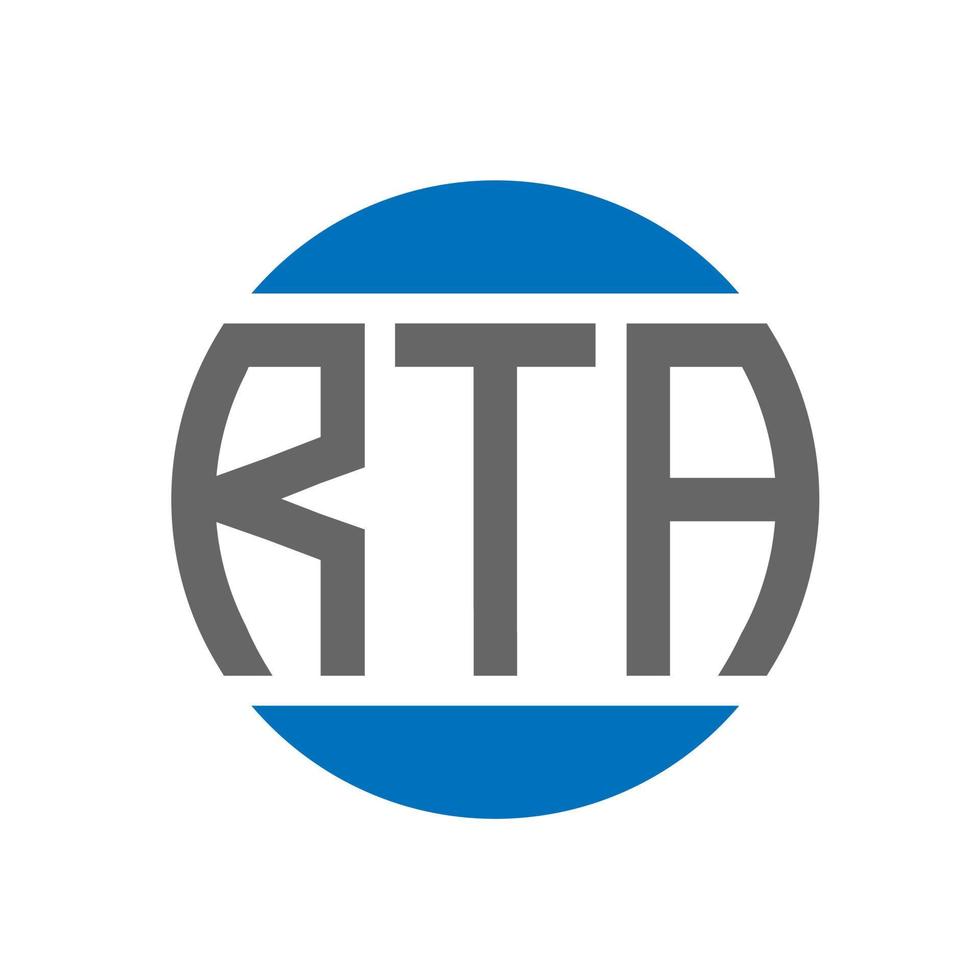 rta brief logo ontwerp Aan wit achtergrond. rta creatief initialen cirkel logo concept. rta brief ontwerp. vector