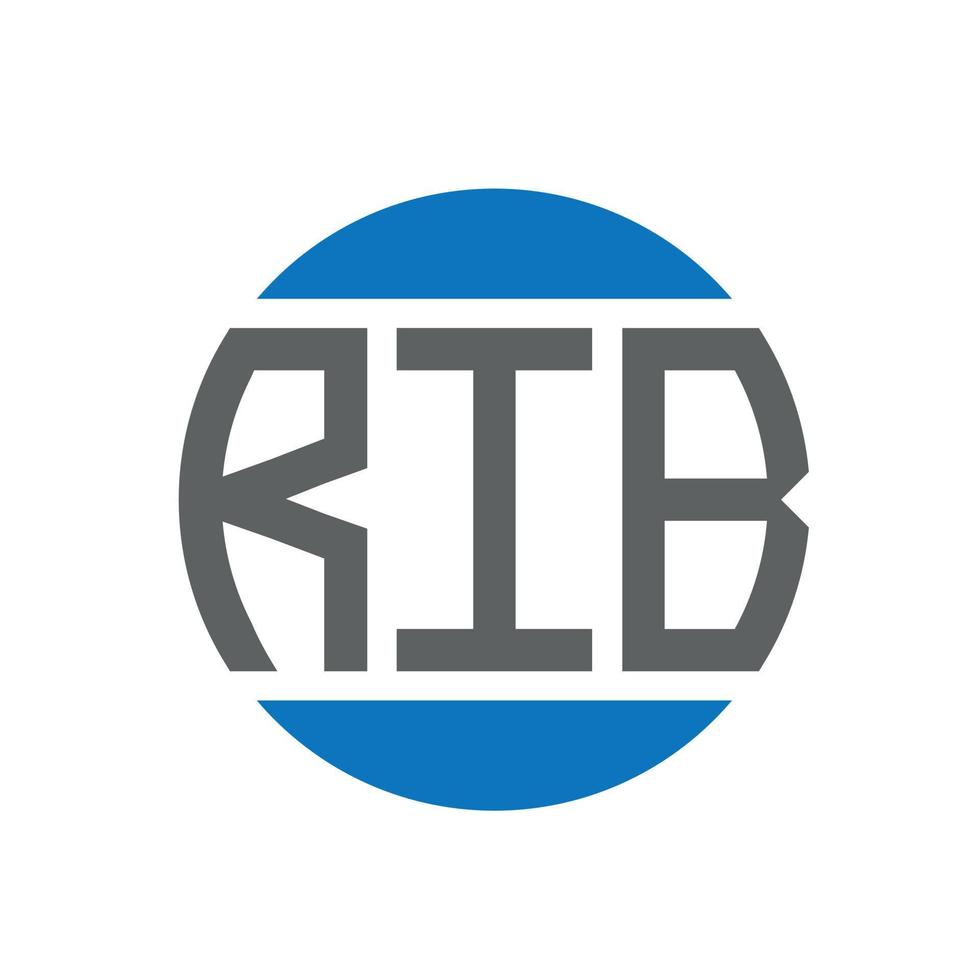 rib brief logo ontwerp Aan wit achtergrond. rib creatief initialen cirkel logo concept. rib brief ontwerp. vector
