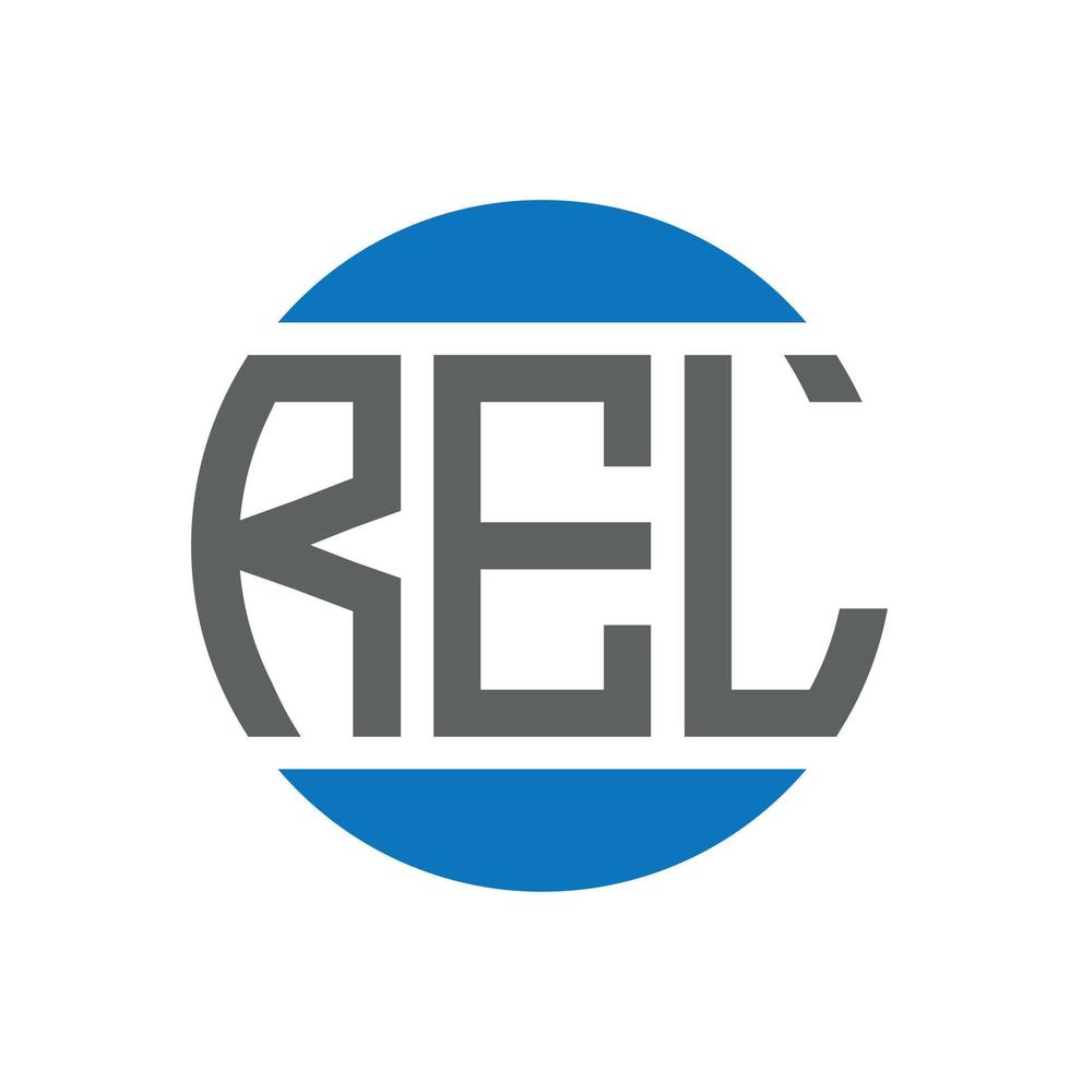 rel brief logo ontwerp Aan wit achtergrond. rel creatief initialen cirkel logo concept. rel brief ontwerp. vector