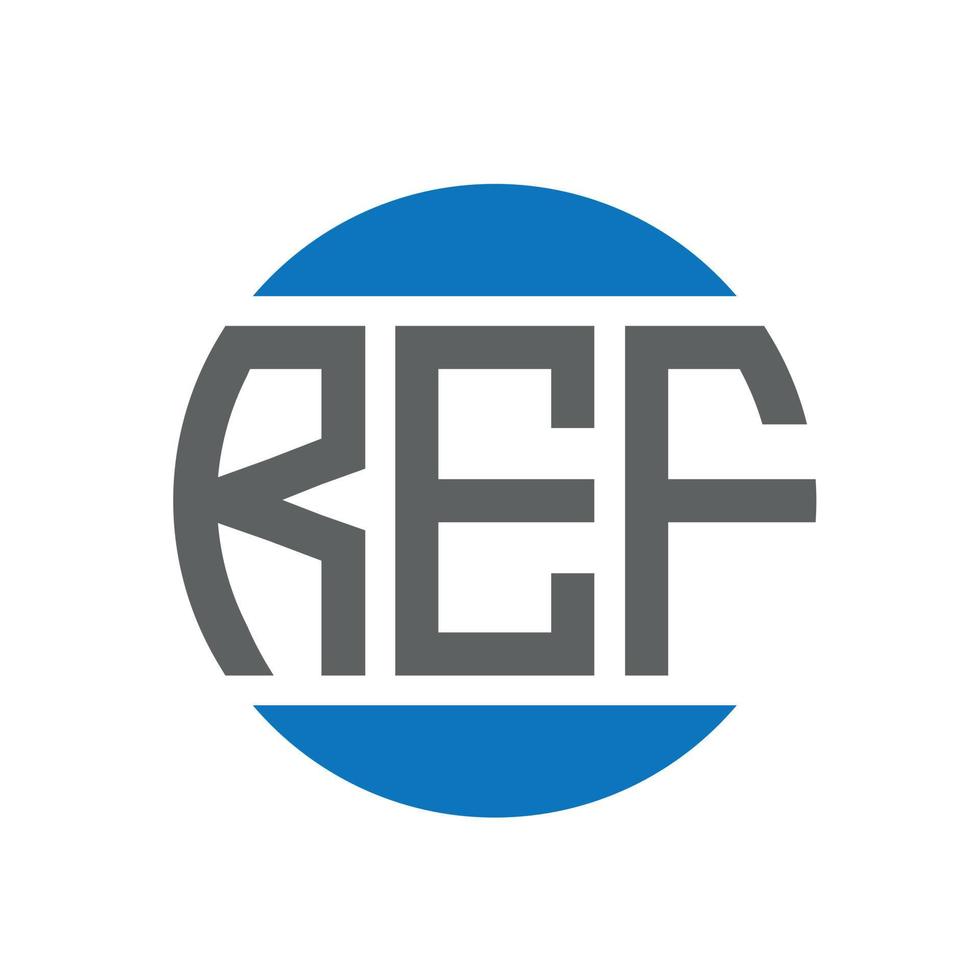 ref brief logo ontwerp Aan wit achtergrond. ref creatief initialen cirkel logo concept. ref brief ontwerp. vector