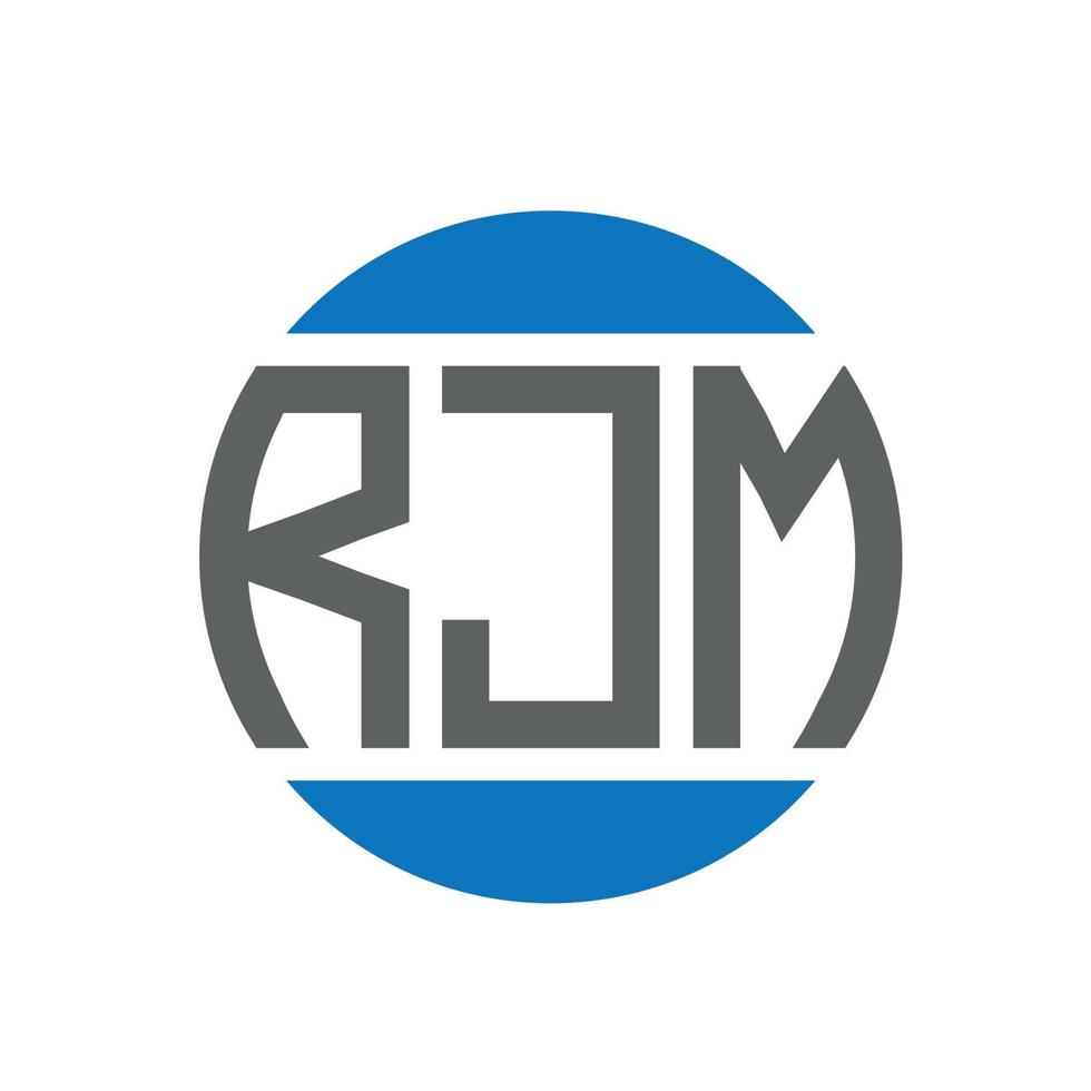 rjm brief logo ontwerp Aan wit achtergrond. rjm creatief initialen cirkel logo concept. rjm brief ontwerp. vector