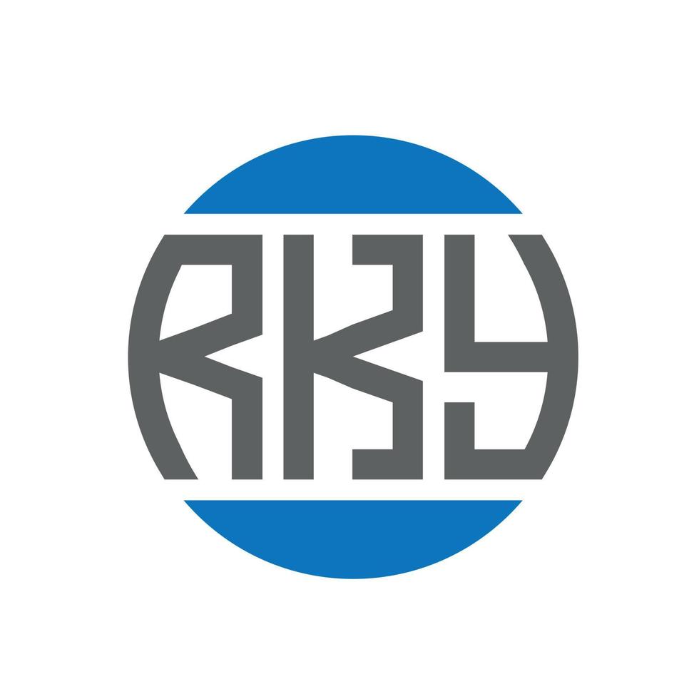 rky brief logo ontwerp Aan wit achtergrond. rky creatief initialen cirkel logo concept. rky brief ontwerp. vector