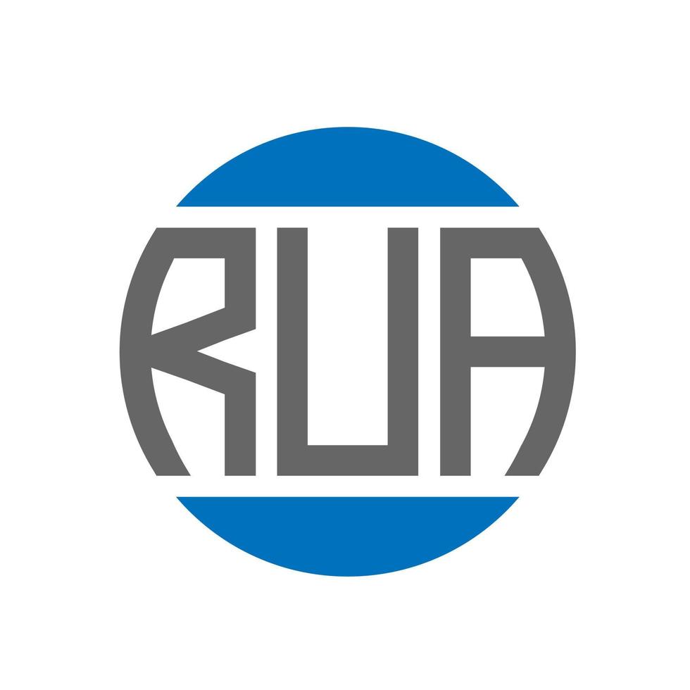 rua brief logo ontwerp Aan wit achtergrond. rua creatief initialen cirkel logo concept. rua brief ontwerp. vector