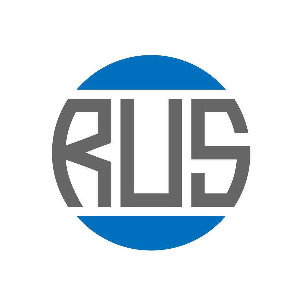 Rus brief logo ontwerp Aan wit achtergrond. Rus creatief initialen cirkel logo concept. Rus brief ontwerp. vector