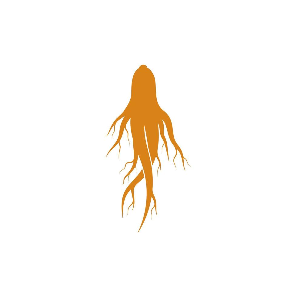 reeks van ginseng logo voor kruiden geneeskunde illustratie icoon vector