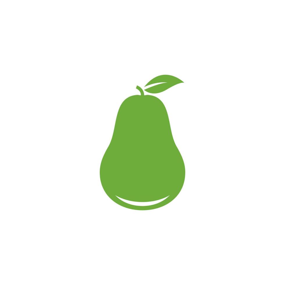 Peer fruit logo vector icoon illustratie