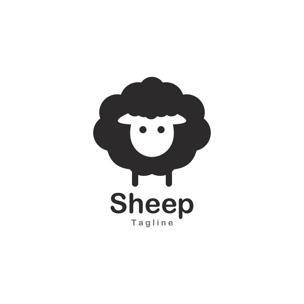 schattig schapen logo vector icoon illustratie