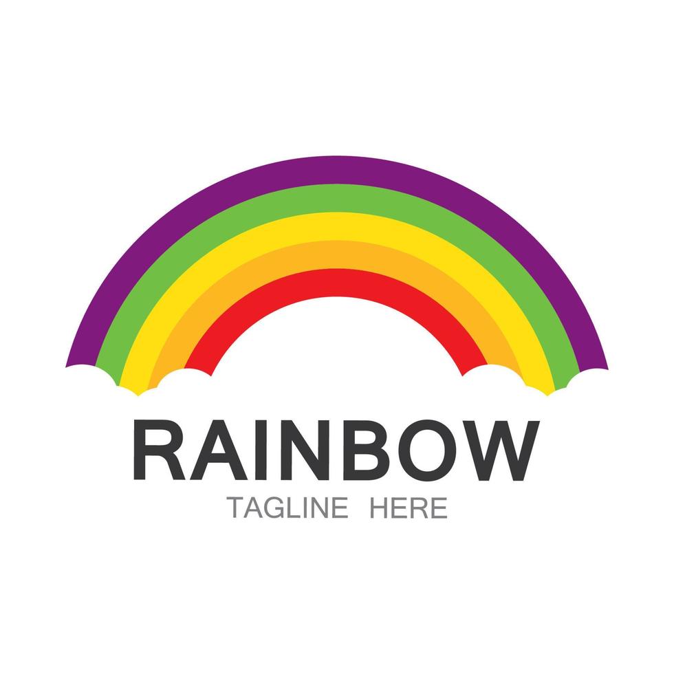 regenboog logo sjabloon vector icoon illustratie