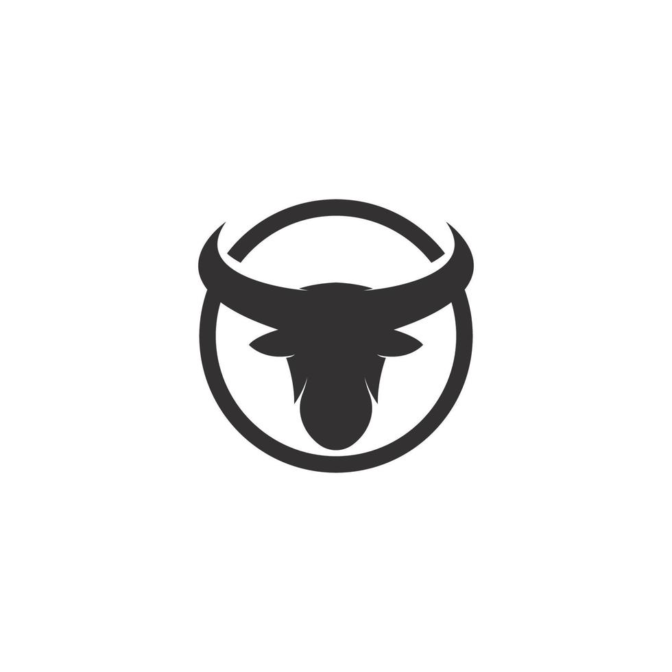 stier hoofd logo vector icoon illustratie