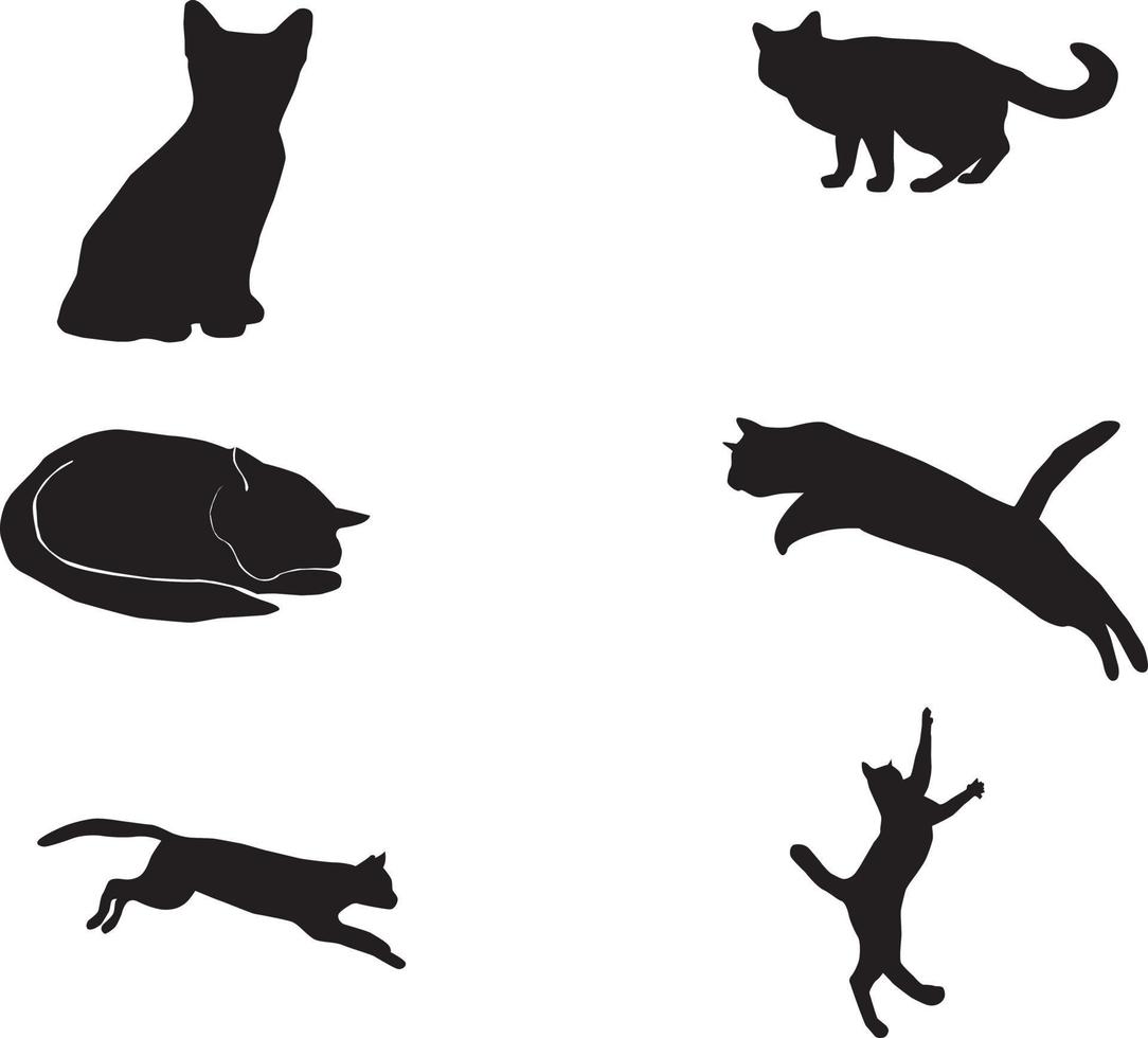 vector katten van verschillend vormen en stijlen