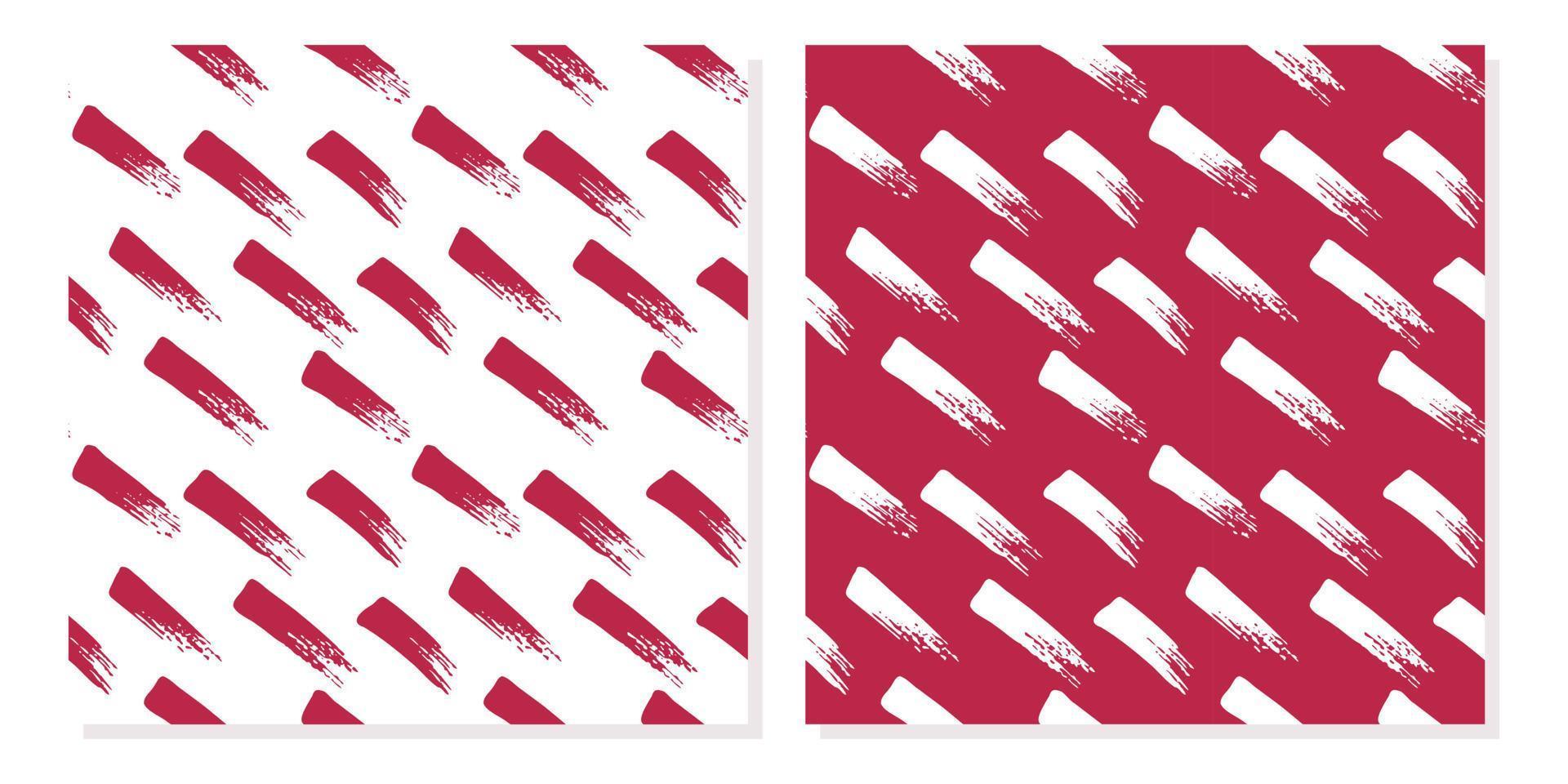 naadloos patroon abstract achtergrond met borstel beroertes kleur viva magenta en wit kleur. hand- getrokken textuur. modern grafisch ontwerp. vector