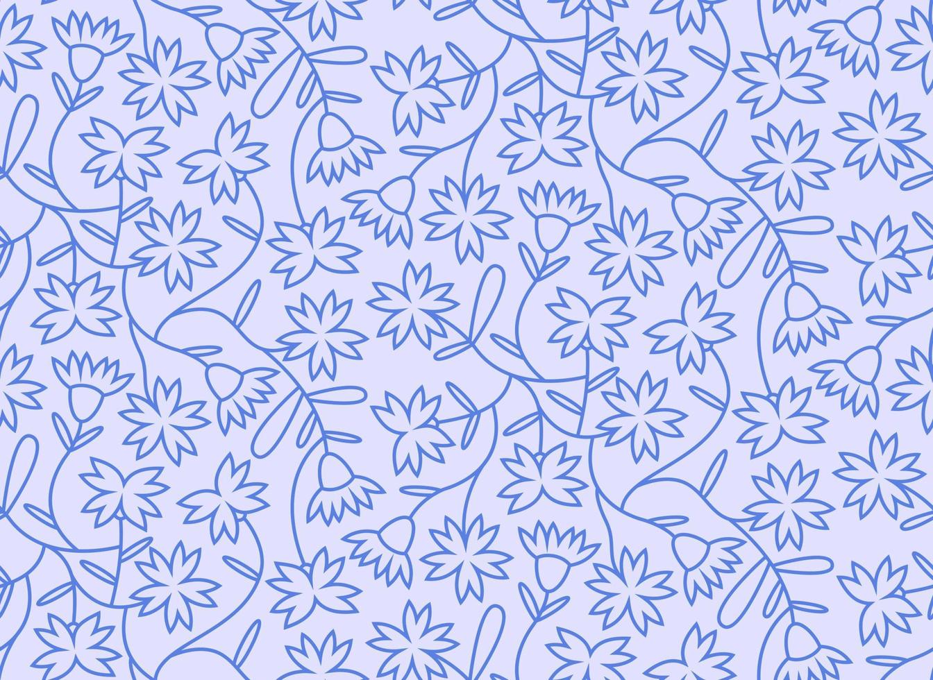 naadloos patroon met korenbloemen. natuur structuur in schets stijl. vector