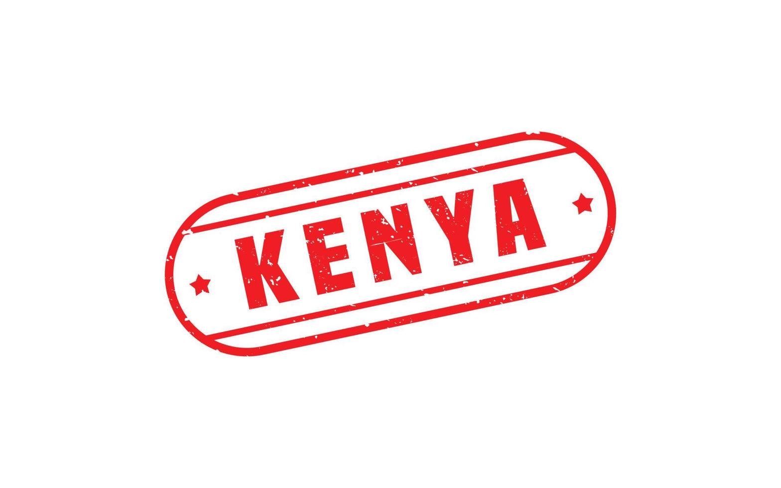 Kenia postzegel rubber met grunge stijl Aan wit achtergrond vector