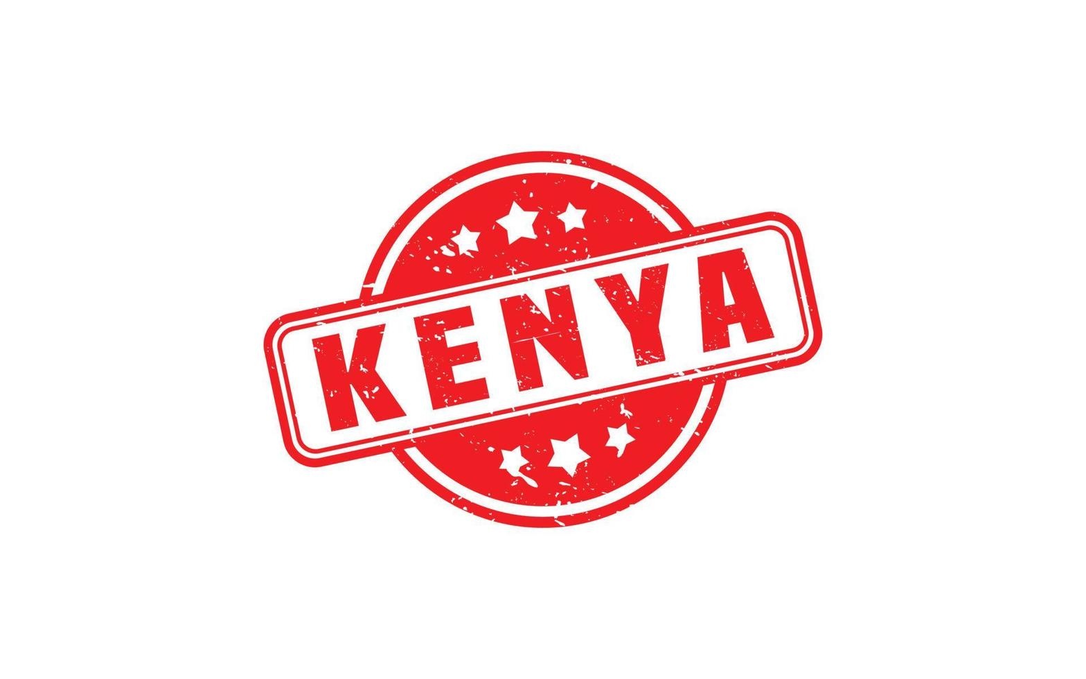 Kenia postzegel rubber met grunge stijl Aan wit achtergrond vector