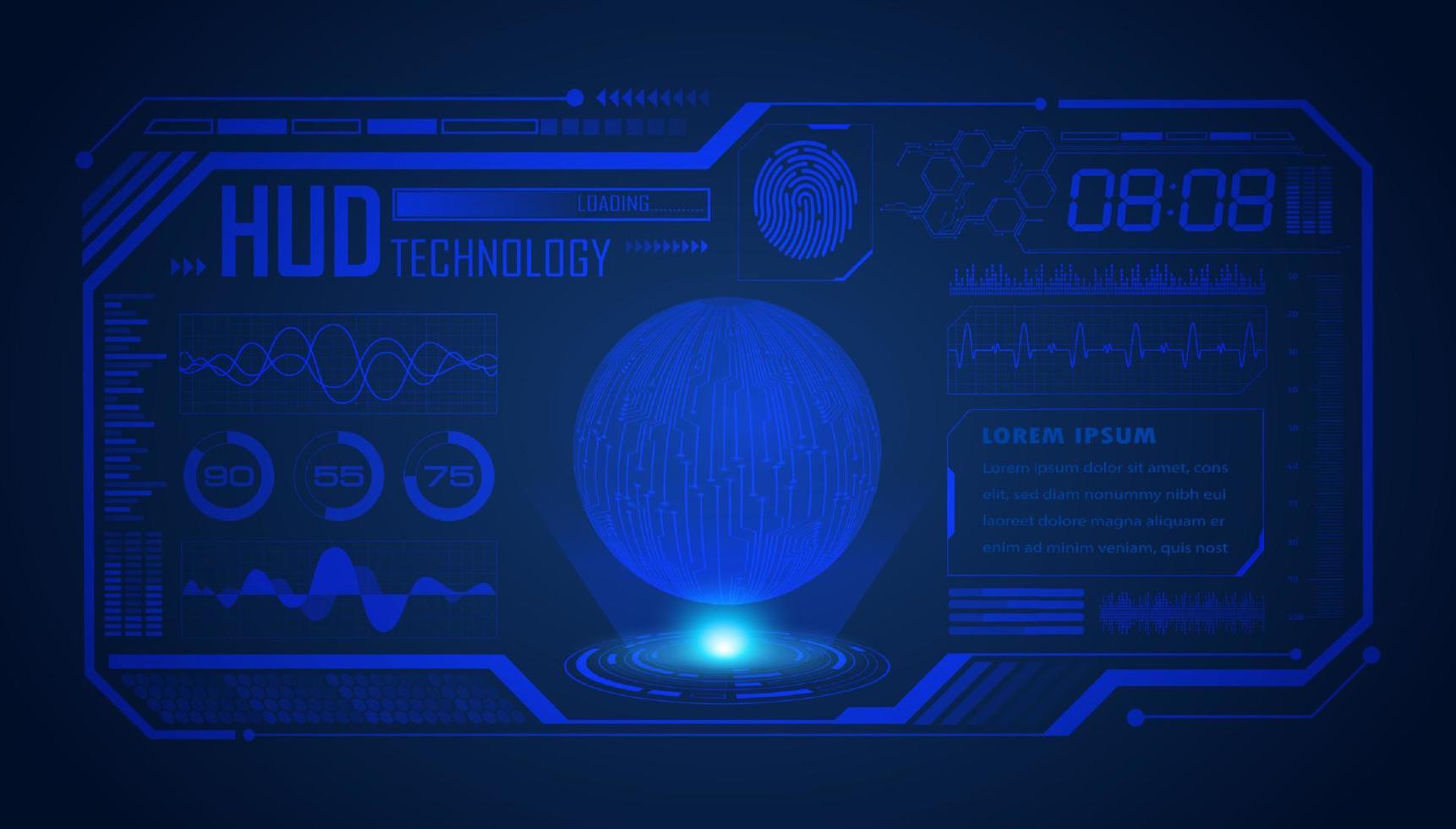 modern hud technologie scherm achtergrond vector