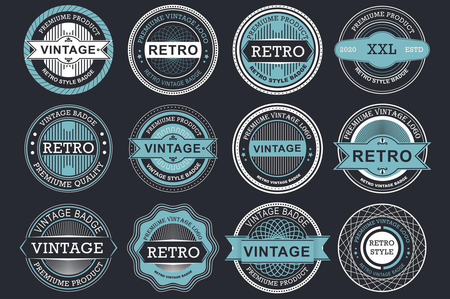 verzameling retro verkooplabels vector