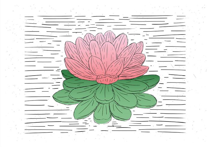 Vrije Hand getekende Vector Bloem Illustratie