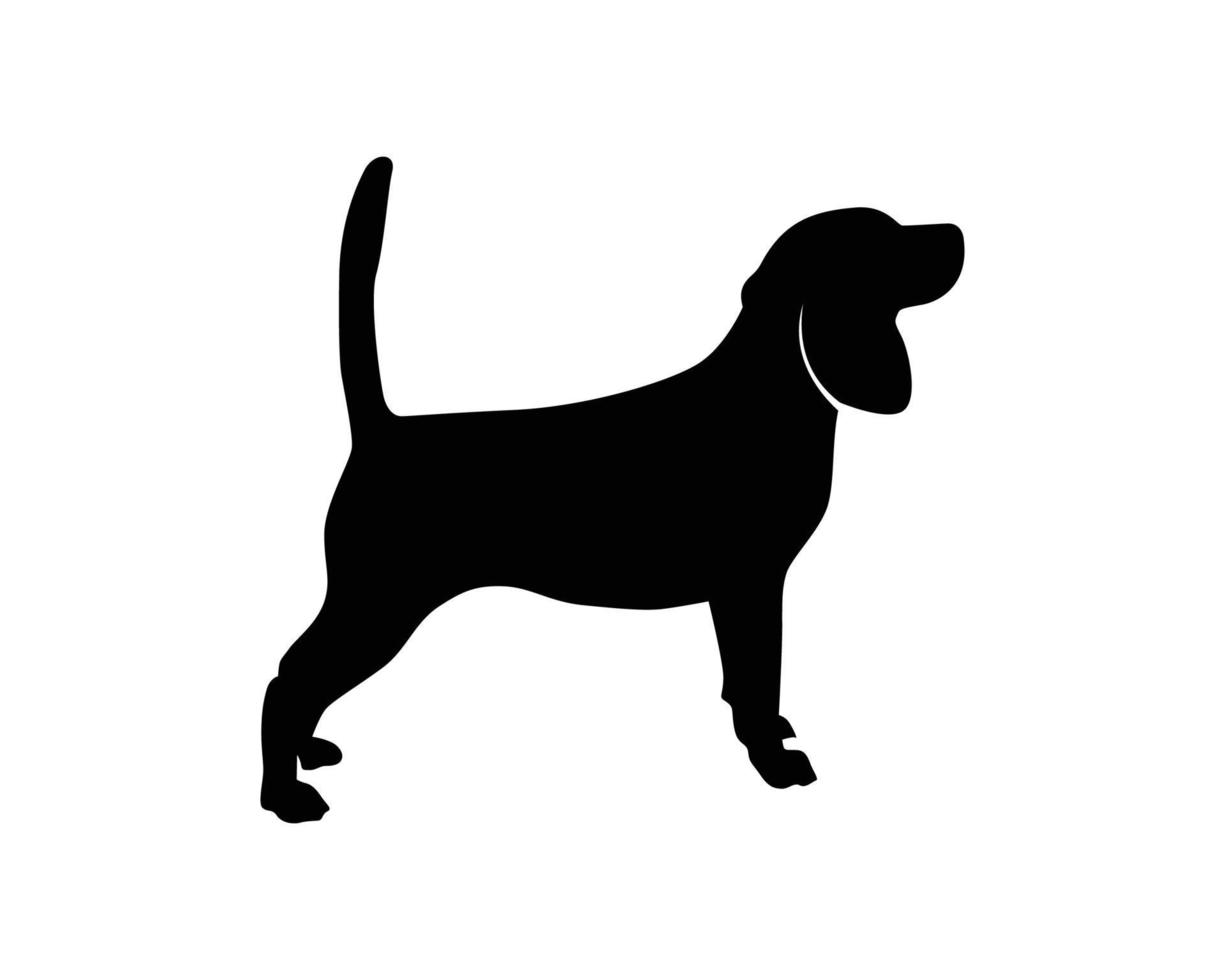 hond silhouet vector sjabloon