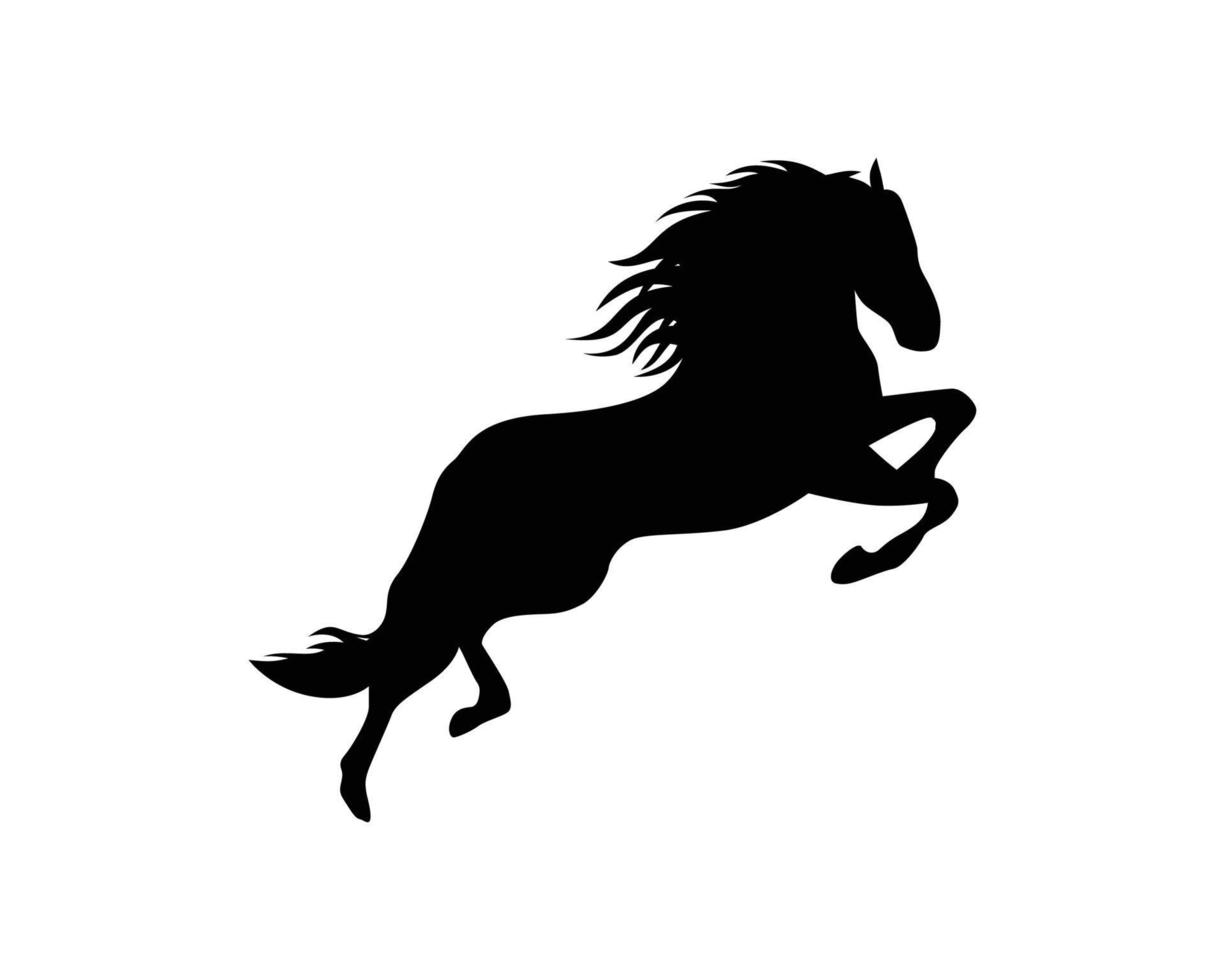paard silhouet vector sjabloon