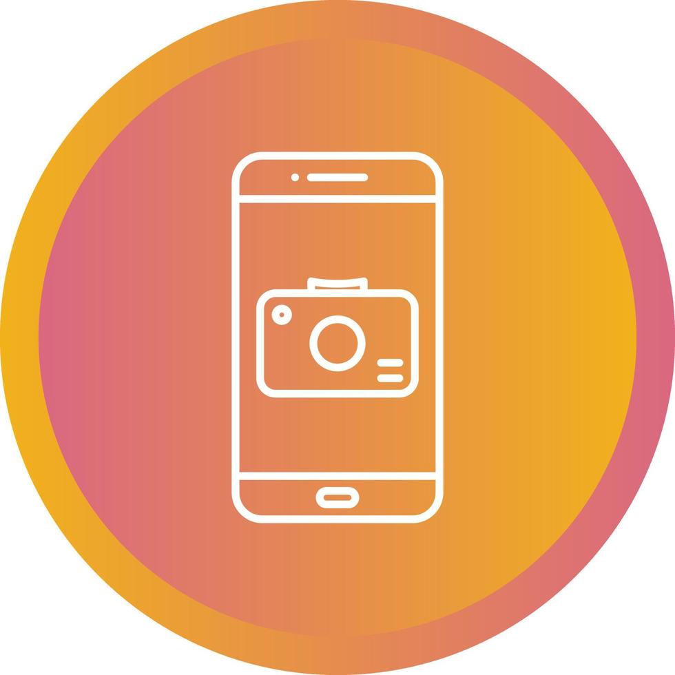 uniek camera app vector lijn icoon