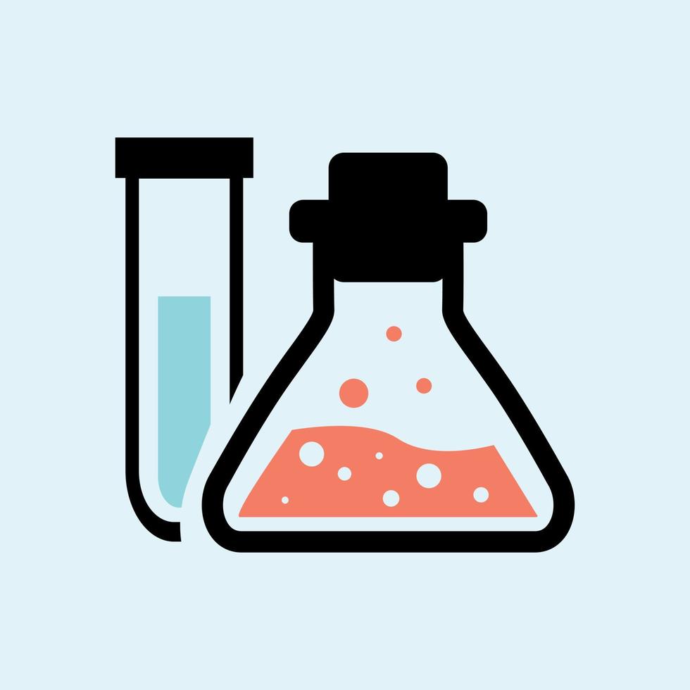 chemie fles icoon. wetenschap technologie. vlak ontwerp voor chemie, Adobe illustrator artwork vector