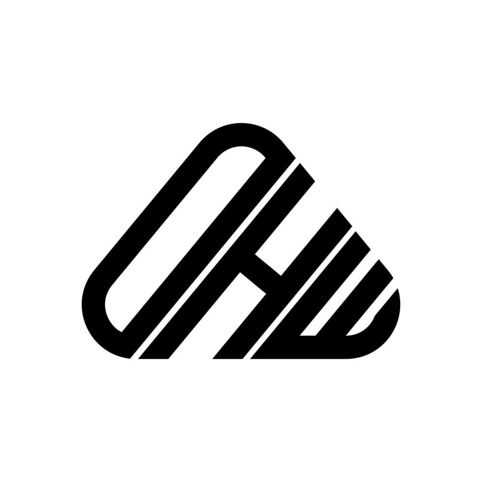 ohw brief logo creatief ontwerp met vector grafisch, ohw gemakkelijk en modern logo.