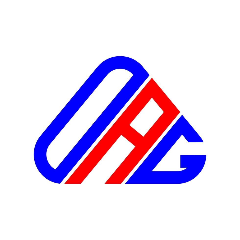 oag brief logo creatief ontwerp met vector grafisch, oag gemakkelijk en modern logo.