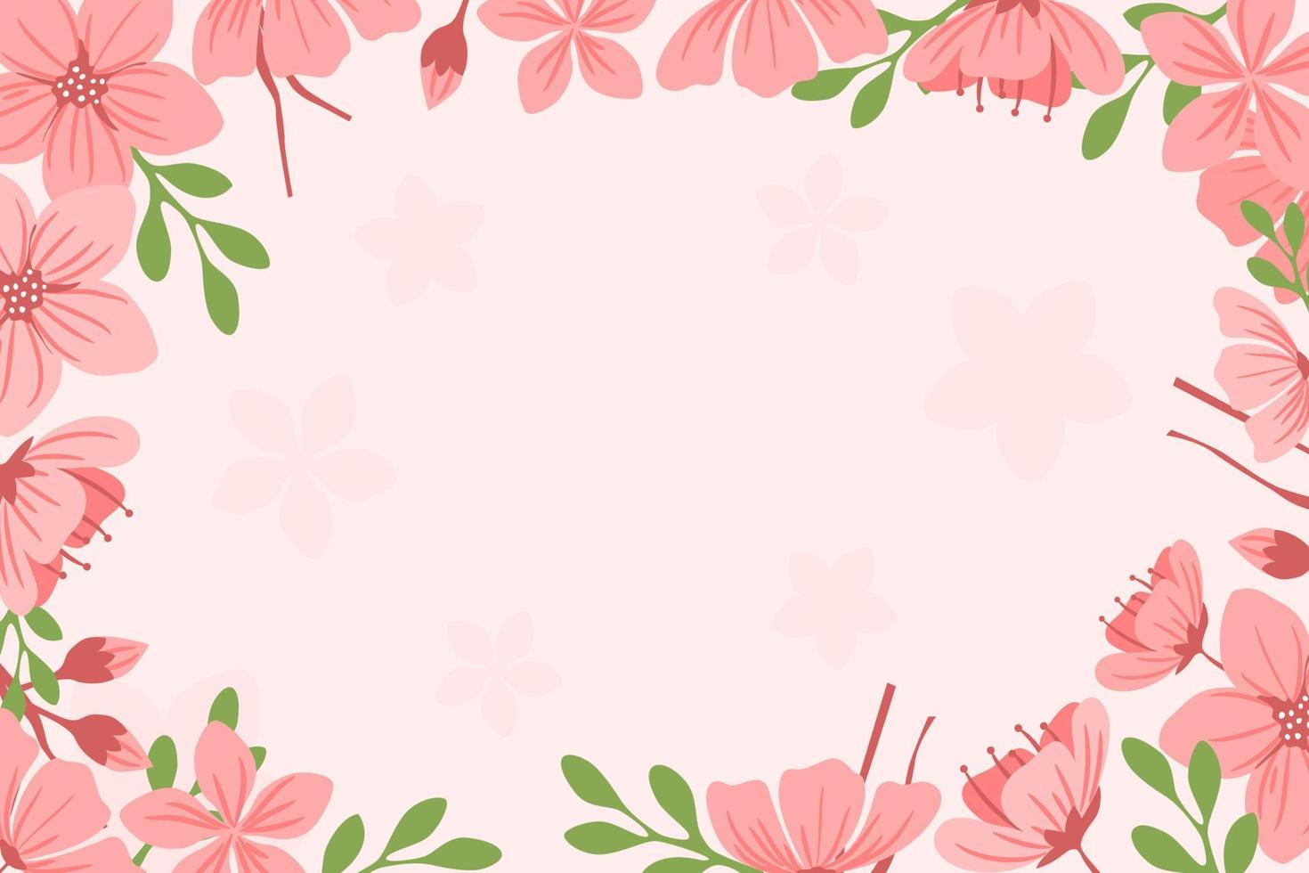 mooi roze perzik bloesem achtergrond vector