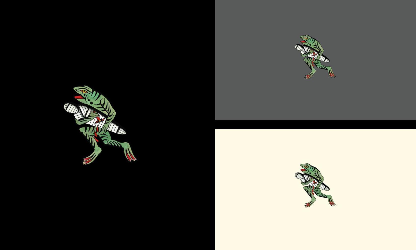 groen kikker rennen vector artwork ontwerp