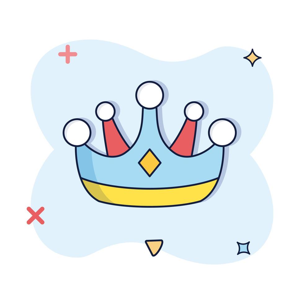vector tekenfilm kroon icoon in grappig stijl royalty kroon illustratie