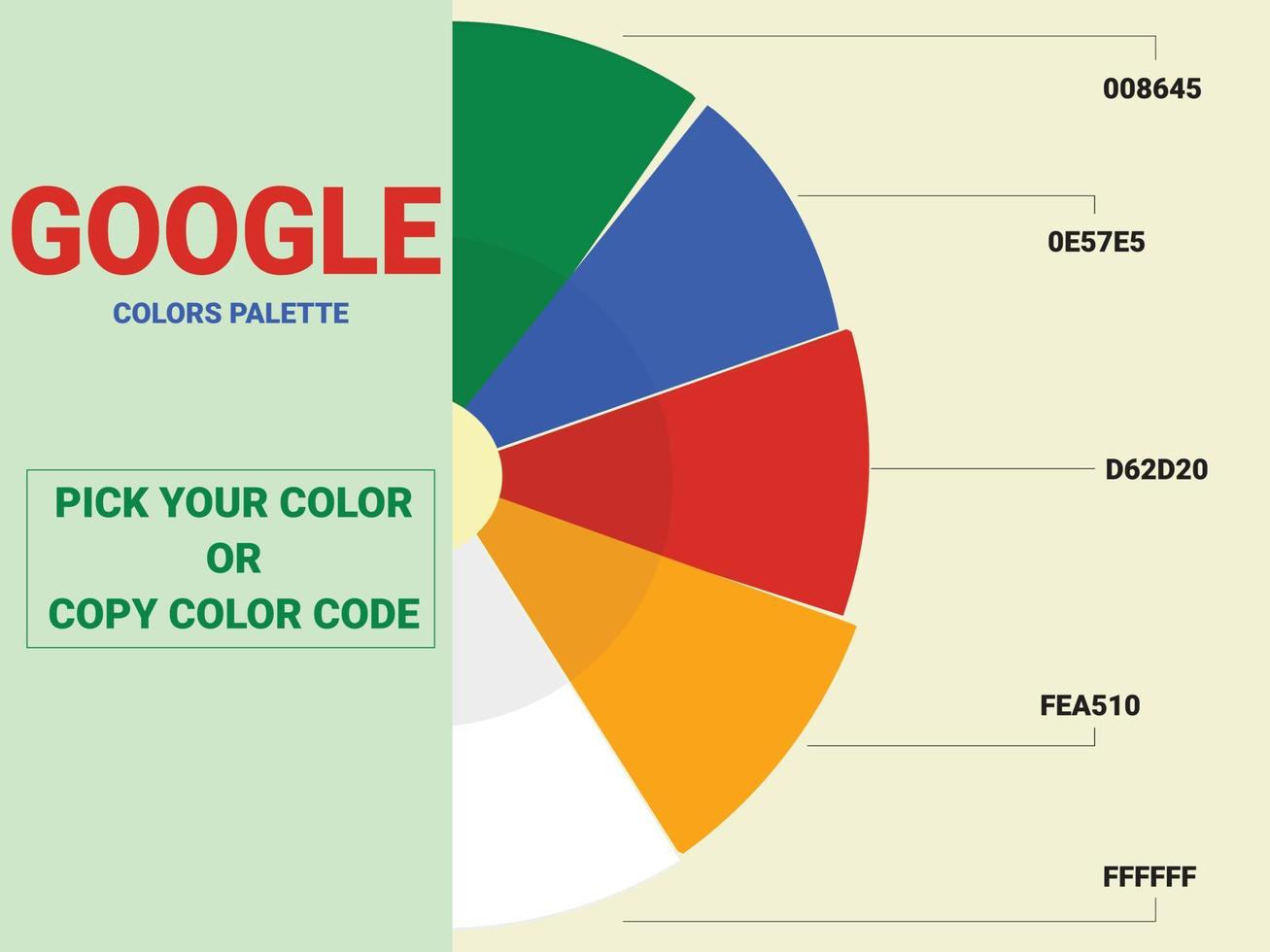 google kleur palet vector