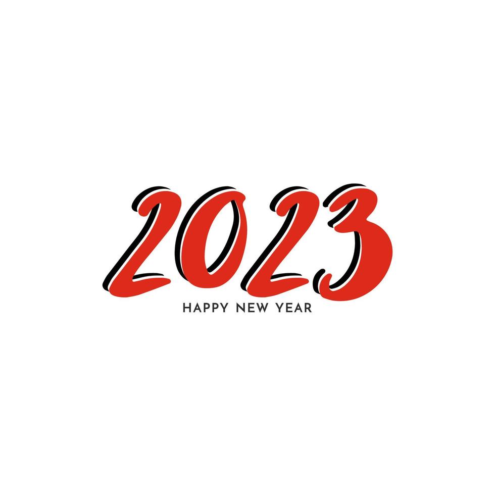 gelukkig nieuw jaar 2023 mooi tekst ontwerp achtergrond vector