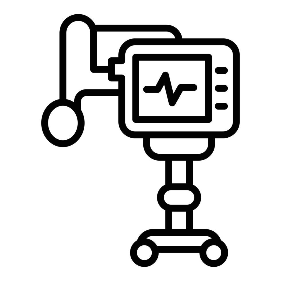 apparaat ventilator medisch machine icoon, schets stijl vector