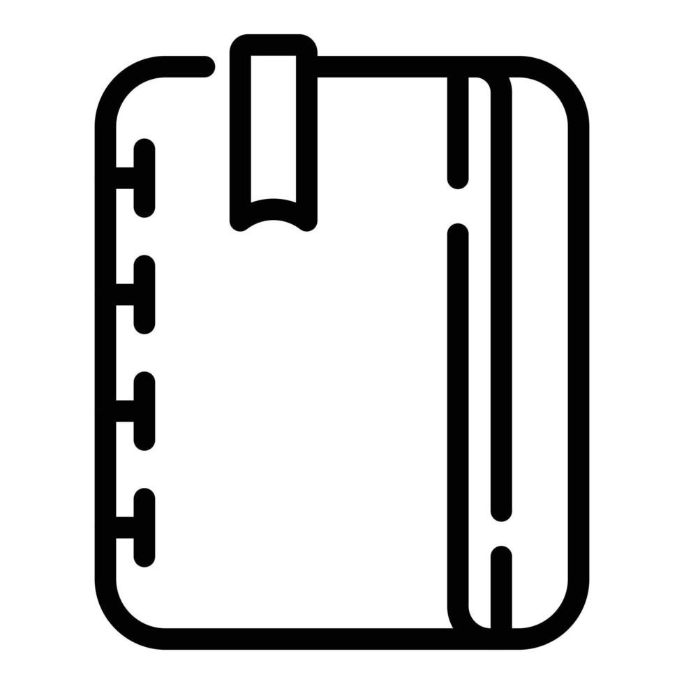 textiel bladwijzer icoon, schets stijl vector