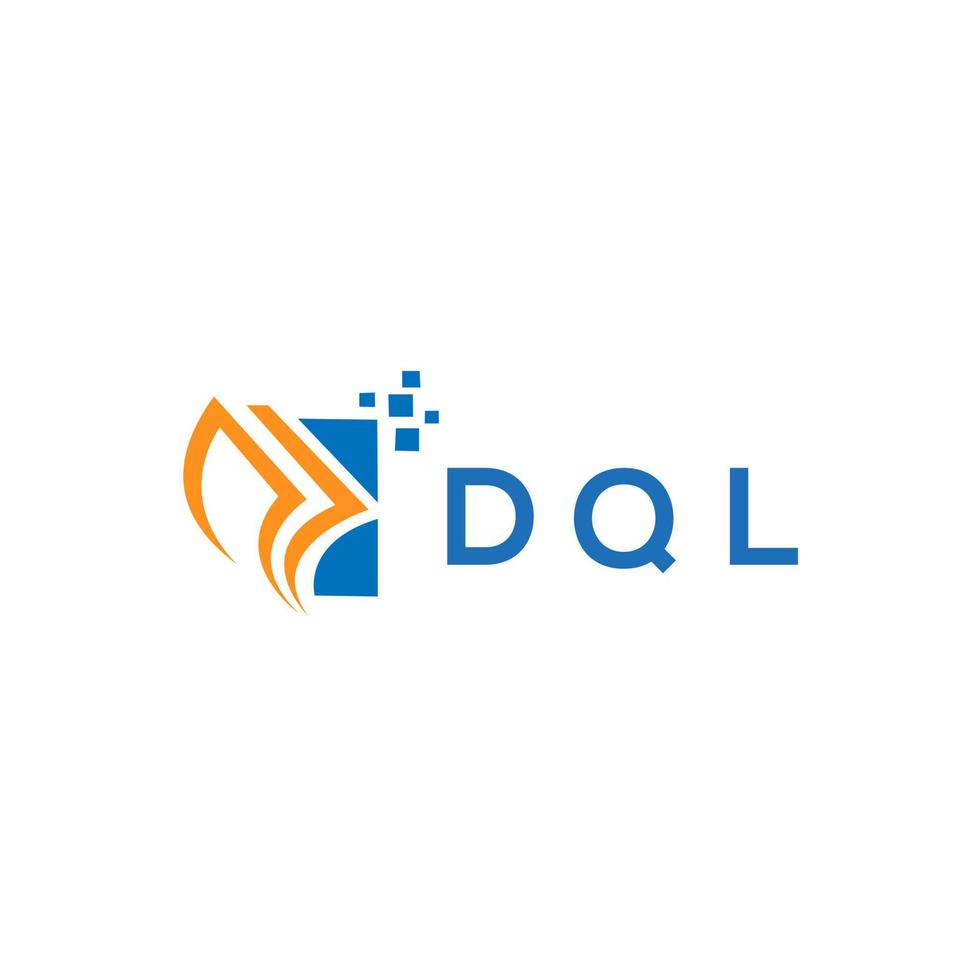 dql credit reparatie accounting logo ontwerp Aan wit achtergrond. dql creatief initialen groei diagram brief logo concept. dql bedrijf financiën logo ontwerp. vector