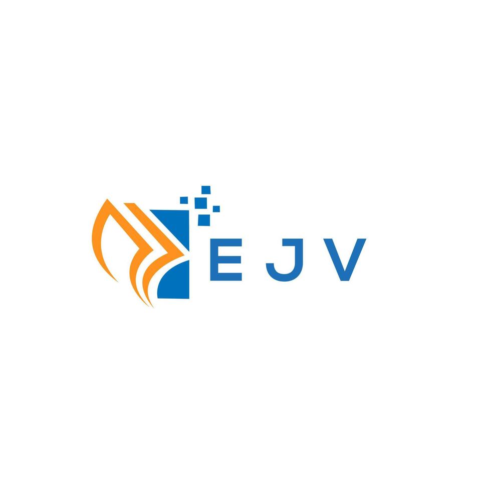 ejv credit reparatie accounting logo ontwerp Aan wit achtergrond. ejv creatief initialen groei diagram brief logo concept. ejv bedrijf financiën logo ontwerp. vector